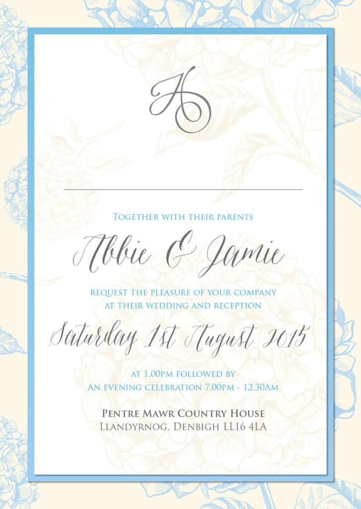 Abbie and Jamie invite front