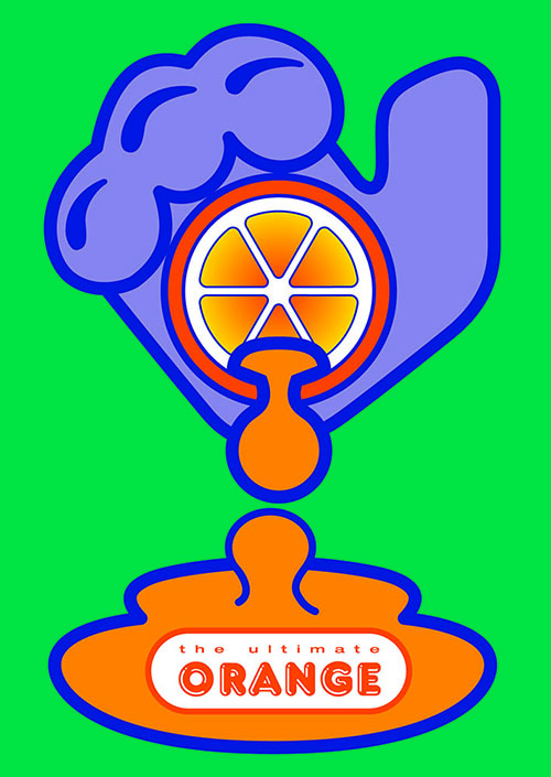 Ultimate Orange flyer one illustration, touch