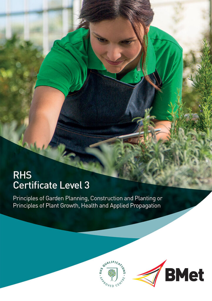 RHS Level 3 in Principles of Garden Planning flyer front