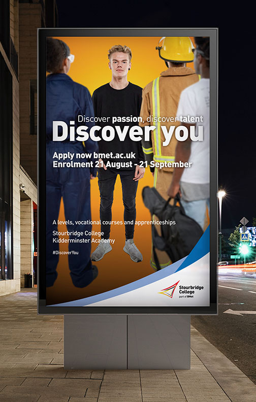 Discover you school leaver outdoor 6 sheet advert.