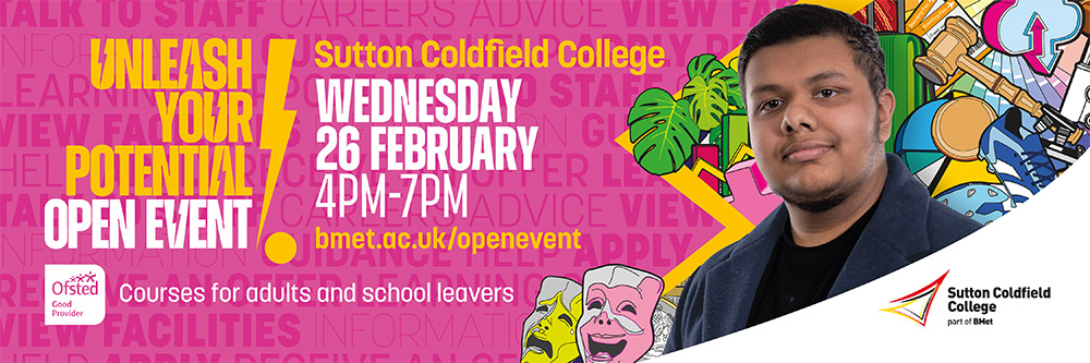 February Open Event. Bus rear Advert.